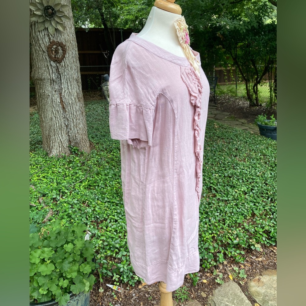 GRIZAS Linen Dusty Rose Dress S - Picture 4 of 7